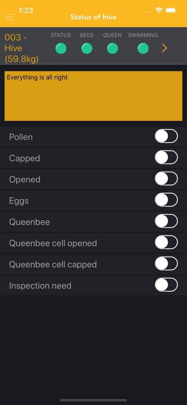 Beehive Monitoring App Store screenshot 1